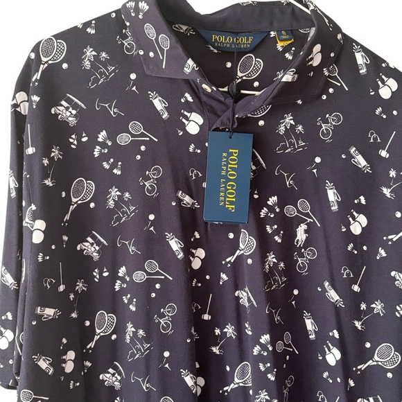 Ralph Lauren Other - POLO GOLF Men's Navy Polo Shirt S/S with Sports Print
Sz XL TG